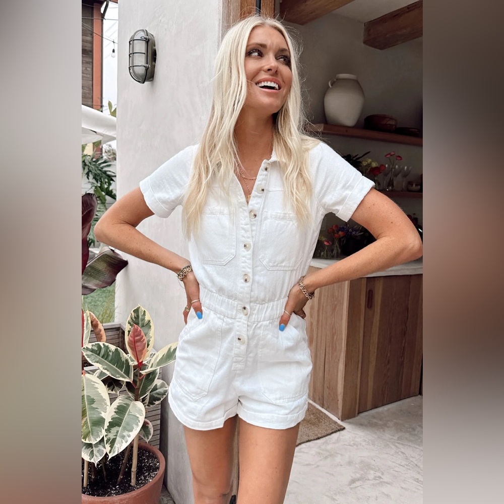 Show Me Your MUMU Cannon Romper in White